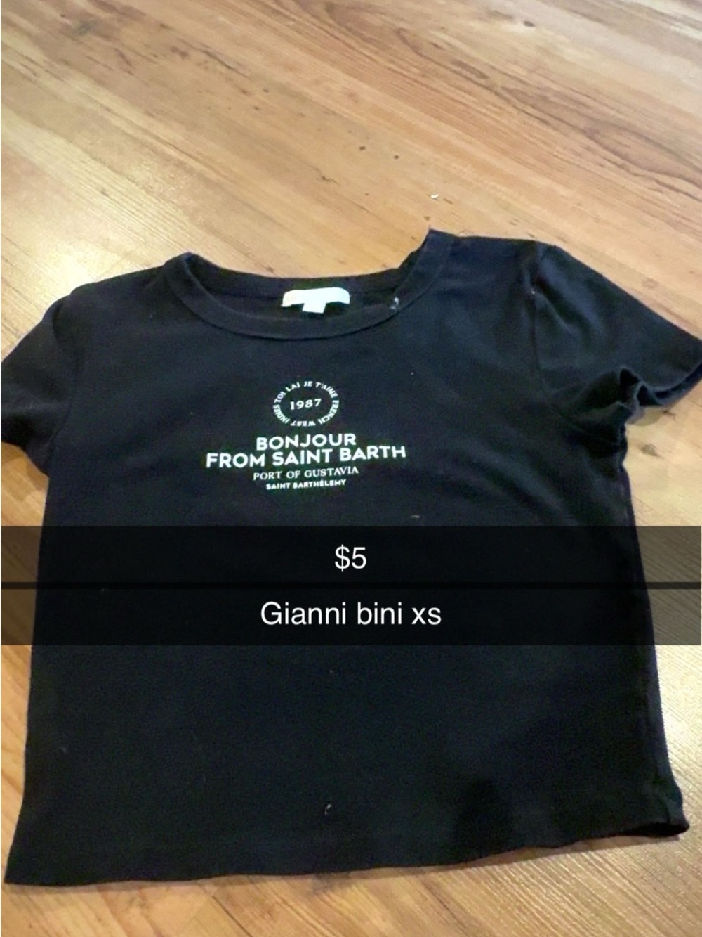 Saint Barth Black Kids Graphic Tee - Bonjour From Saint Barth